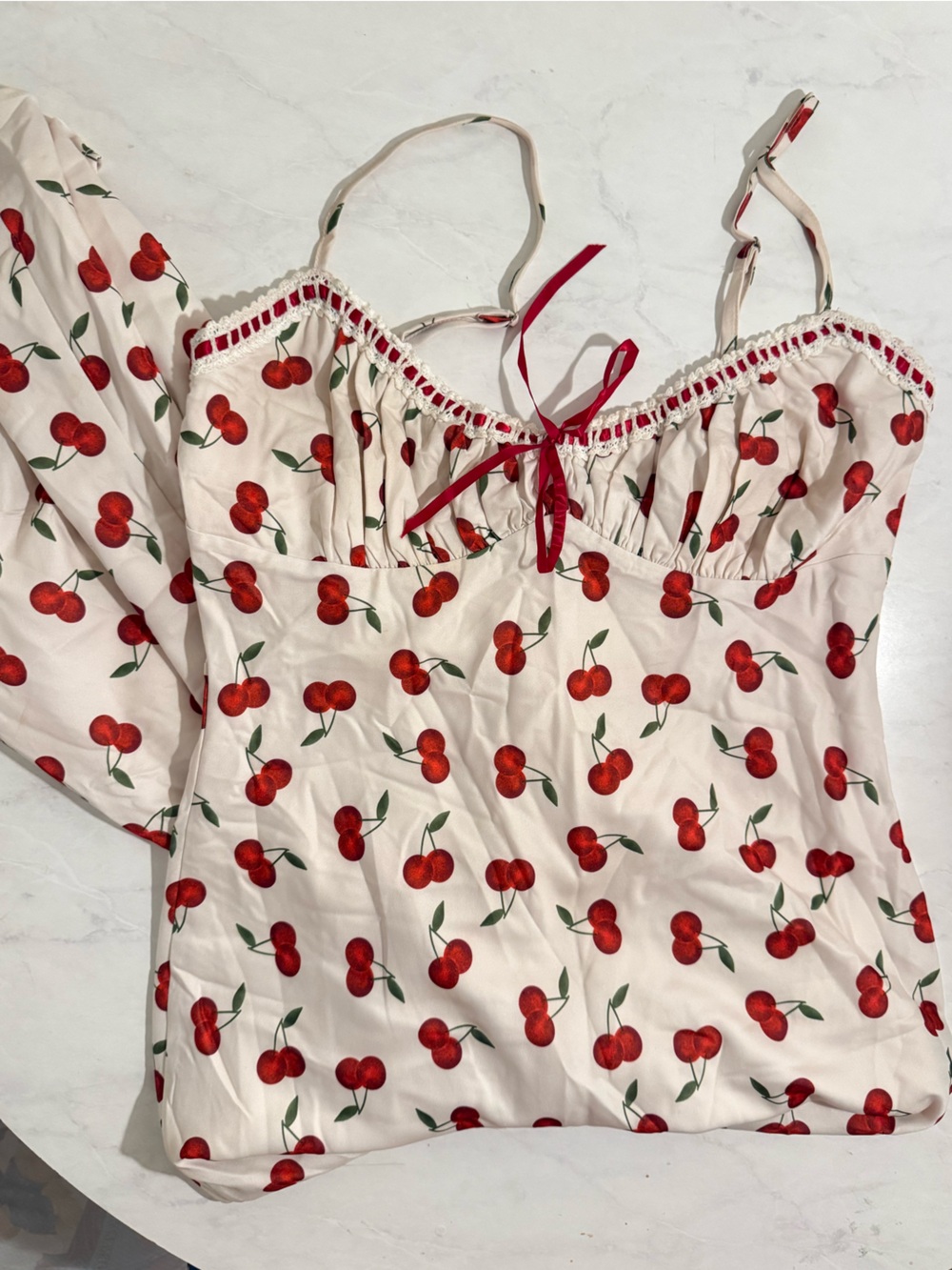Showpo Cherry Print Long Dress